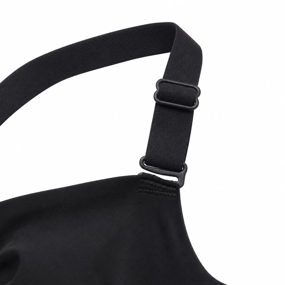 Herfur Everyday Comfort Bra in Black — adjustable strap detail