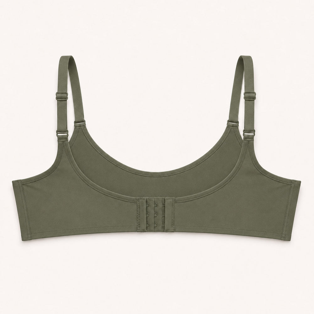 Herfur Everyday Comfort Bra in Italian Basil — back view